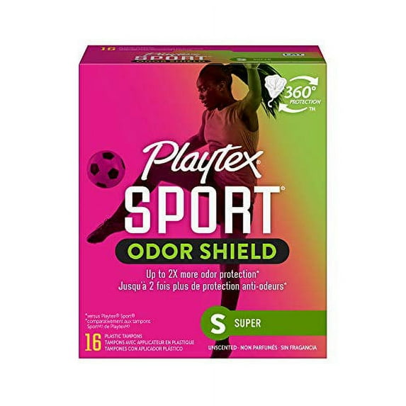 Playtex Sport Fresh Balance Tampons with Odor Shield Technology, Super, Unscented - 16 Count