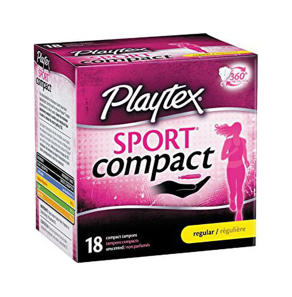 Playtex Sport Regular Absorbency Compact Tampons with FlexFit