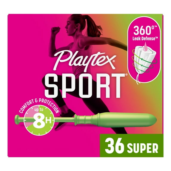 Playtex Sport Tampons, Unscented, Super (36 Count)