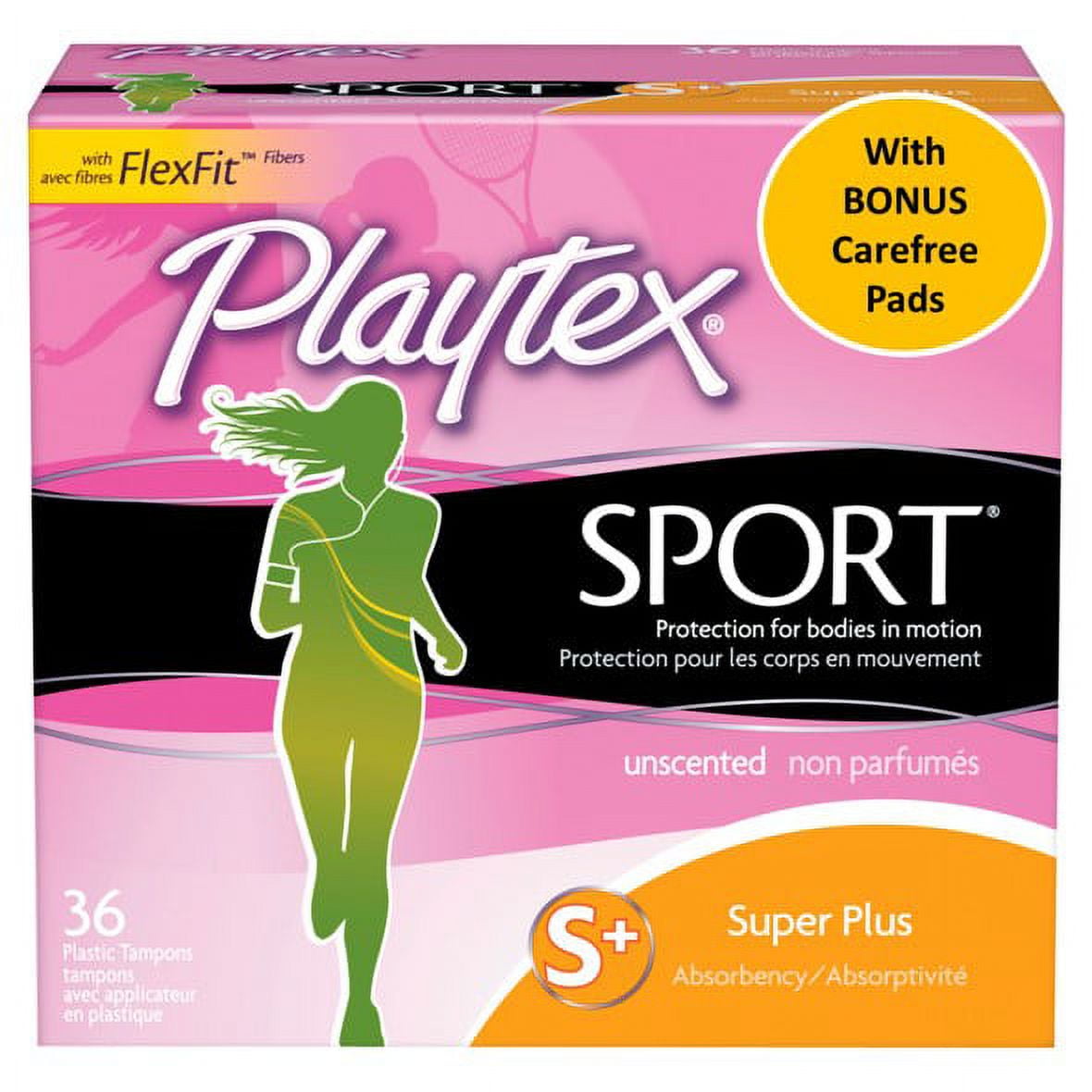 Playtex Sport Super Plus Unscented Tampons, 36 Ct