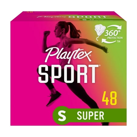 product image of Playtex Sport Super Tampons, 48 ct, Fragrance Free, Unscented, Contoured Applicator for Comfortable Placement