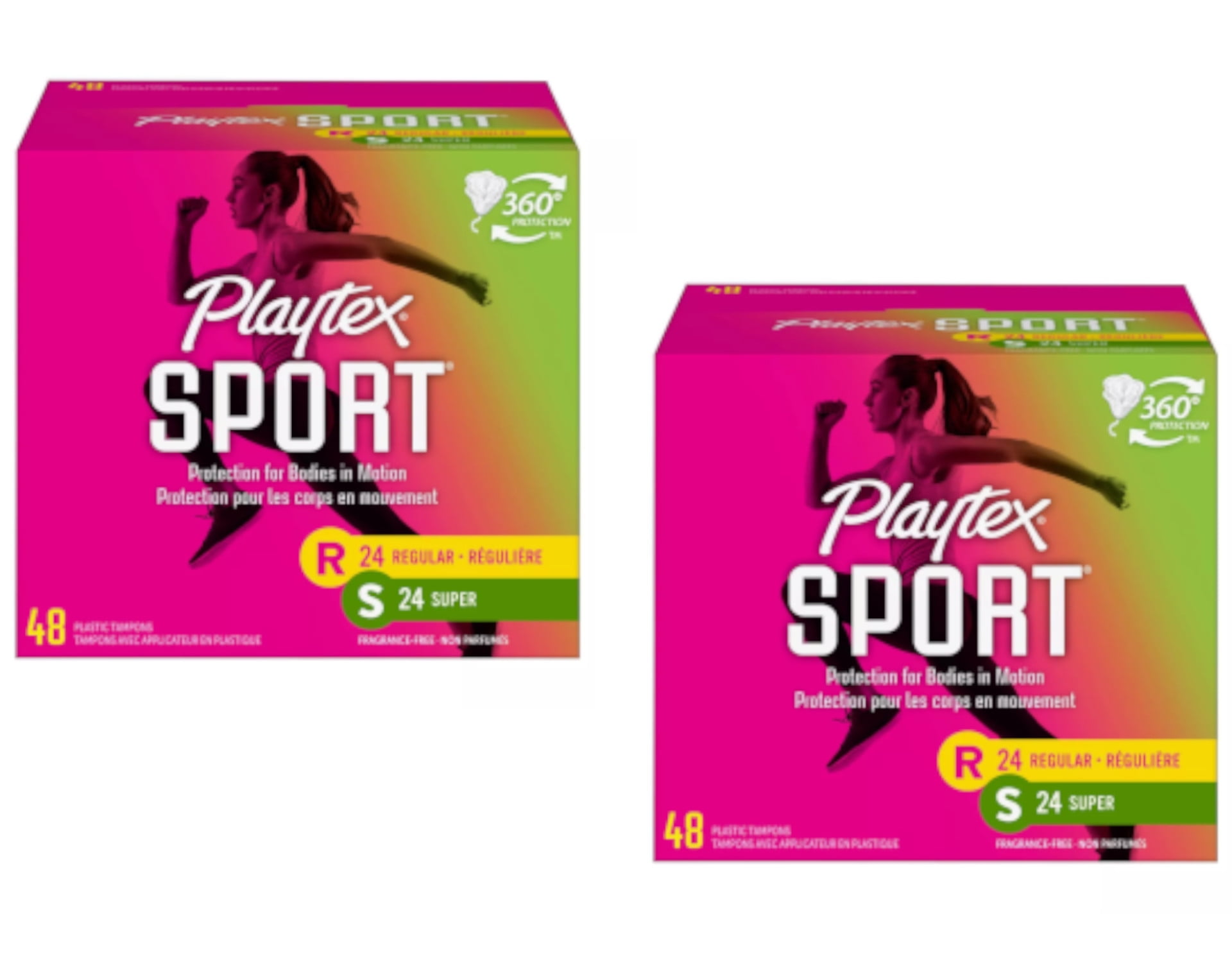 Playtex Sport Tampons Multipack - Fragrance free - Regular, Super - 36 count