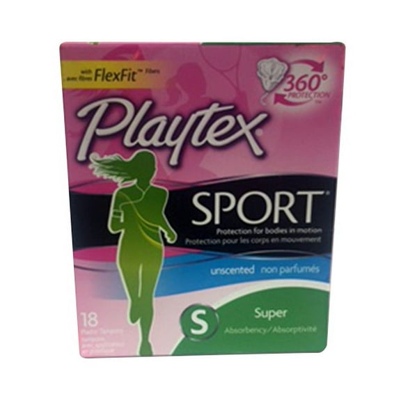 Playtex Sport Tampons Super Abosrbency, Unscented - 18 Ea
