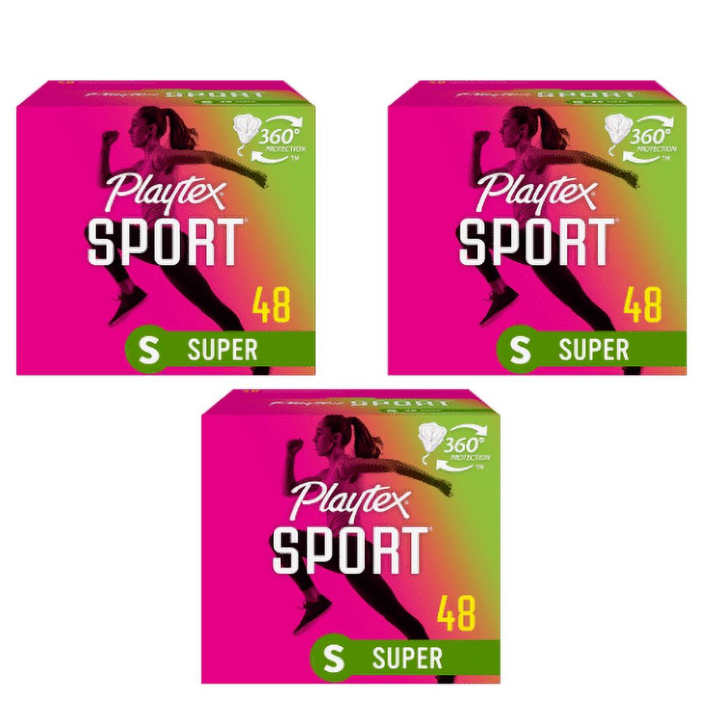 Playtex Sport Tampons, Super Absorbency, FragranceFree 48ct ( 3 pack )