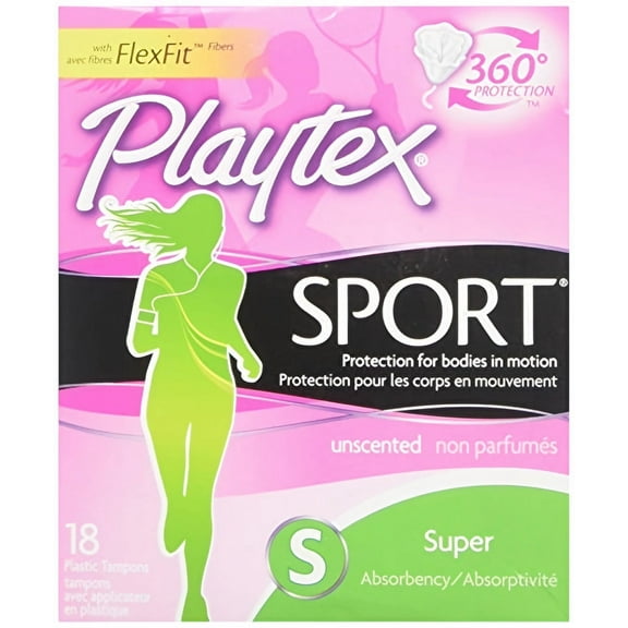 Playtex Sport Tampons Super Unscented 18 Each by Playtex (Pack of 4)