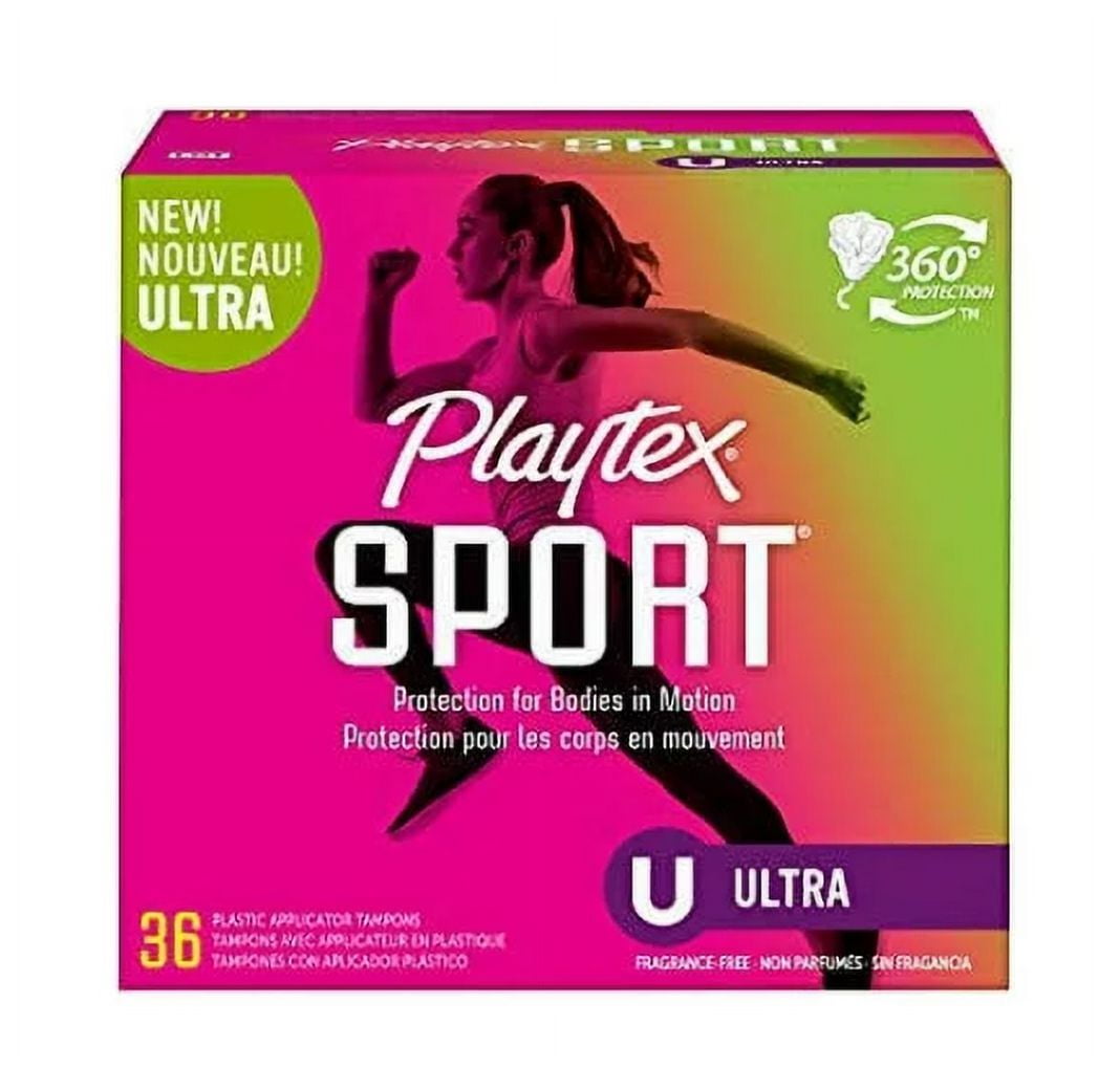 Playtex Sport Tampons Ultra Absorbency, Unscented, 36 Count
