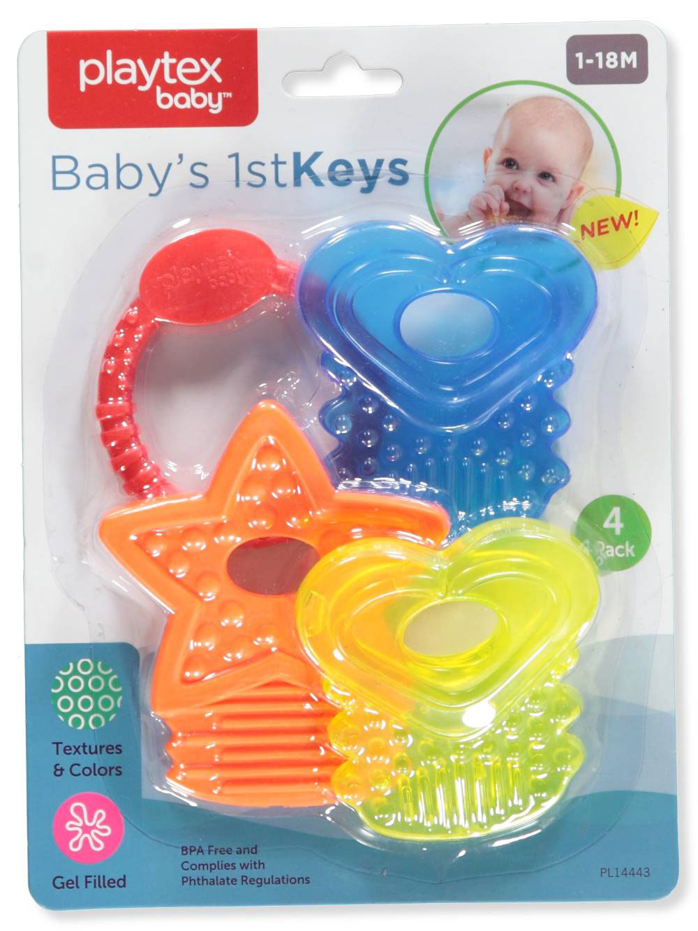 Playtex Teether Keyring red/multi, one size