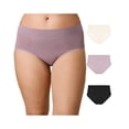 thumbnail image 1 of Playtex Tummy Smoothing Hipster Underwear Pack, Moisture-Wicking, 3-Pack (Plus Sizes) Vint Mauve/Black/Heirloom White Dot 4XL Women's, 1 of 5