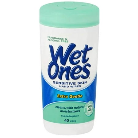 Playtex Wet Ones Sensitive Skin Hands Wipes, 40 Count Wipes Pack of 6