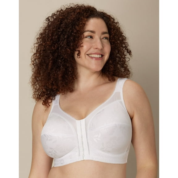 Playtex Wirefree Bra 18 Hour 4695 Front-Close With Flex Back M Frame Breathable Women's