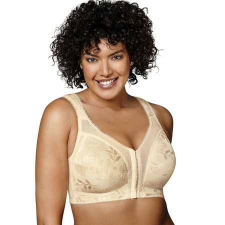 Playtex Wirefree Bra 18 Hour 4695 Front-Close With Flex Back M Frame Breathable Women's