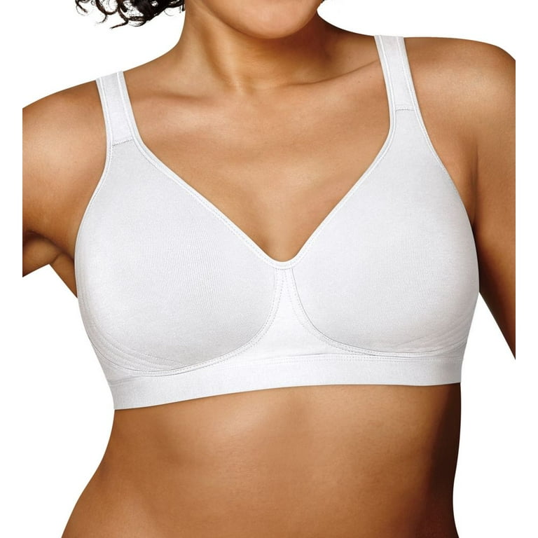 Women's Playtex US474C 18 Hour Ultimate Lift and Support Wirefree Bra  (White 44D) 
