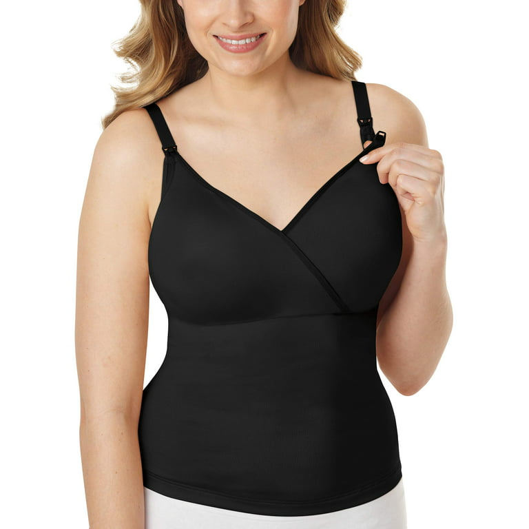Playtex Women V-Neck Sleeveless Adjustable Full Coverage maternity nursing  tank top and cami shirts
