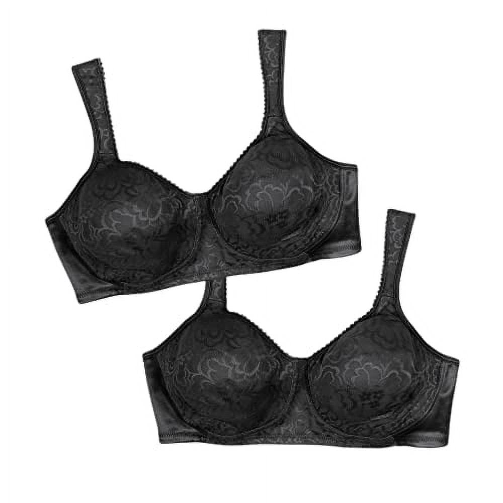 Playtex Women's 18 Hour Ultimate Lift and Support Wire Free Bra US4745,  Available in Single and 2-Packs, Black/Black, 40C 