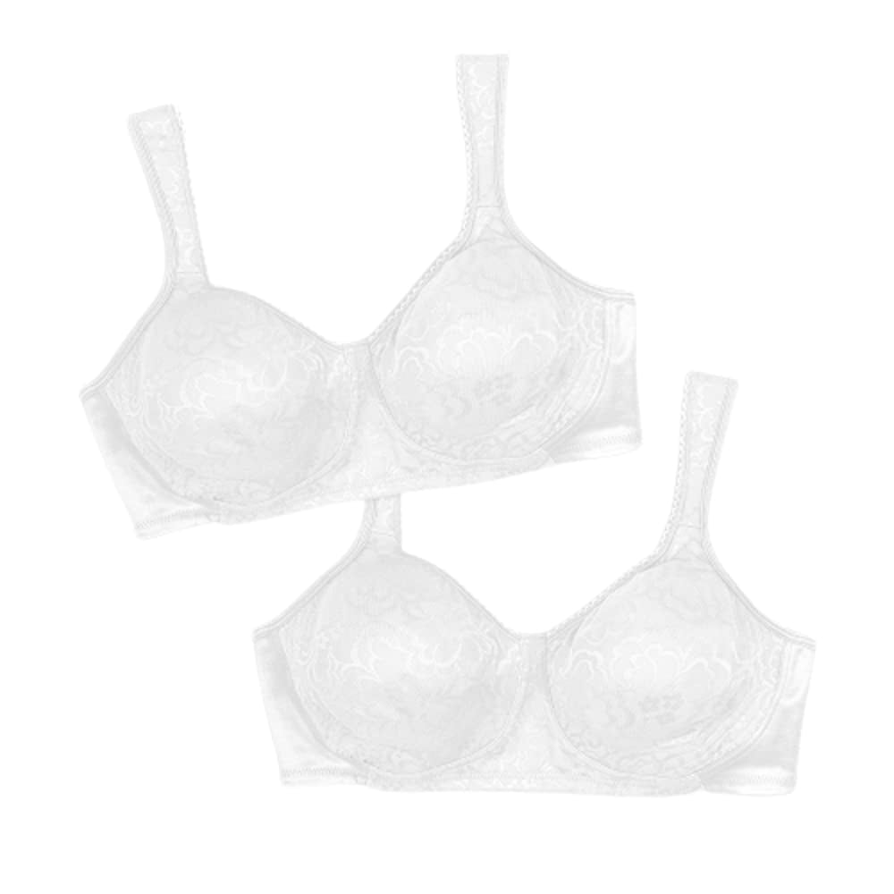 Playtex Women's 18 Hour Ultimate Lift and Support Wire Free Bra US4745,  Available in Single and 2-Packs, White/White, 36DD