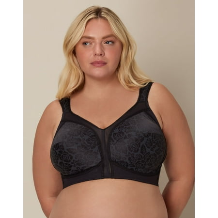 Playtex 18 Hour Ultimate Shoulder Comfort Wireless Bra Black 42B Women's