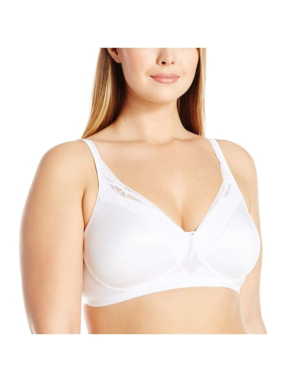 Women's Secrets Feel Gorgeous Wirefree with Lace Illusion, White, 38DD