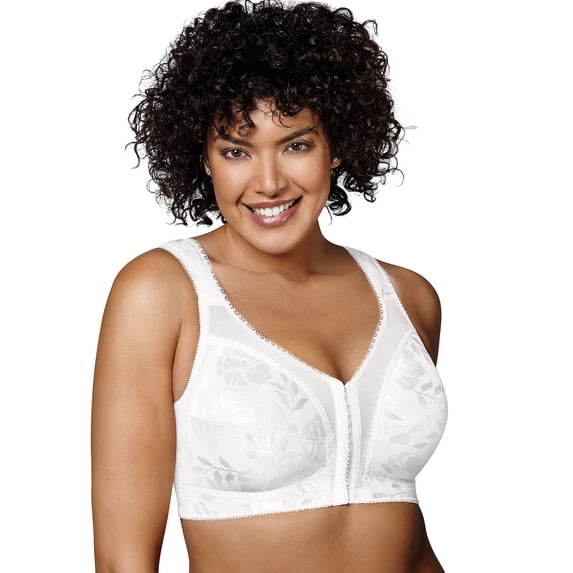 Playtex Wirefree Bra 18 Hour 4695 Front-Close With Flex Back M Frame Breathable Women's