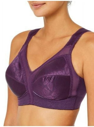 Women's Playtex 4693 18 Hour Original Comfort Strap Wirefree Bra (Perfectly  Purple 42DD)