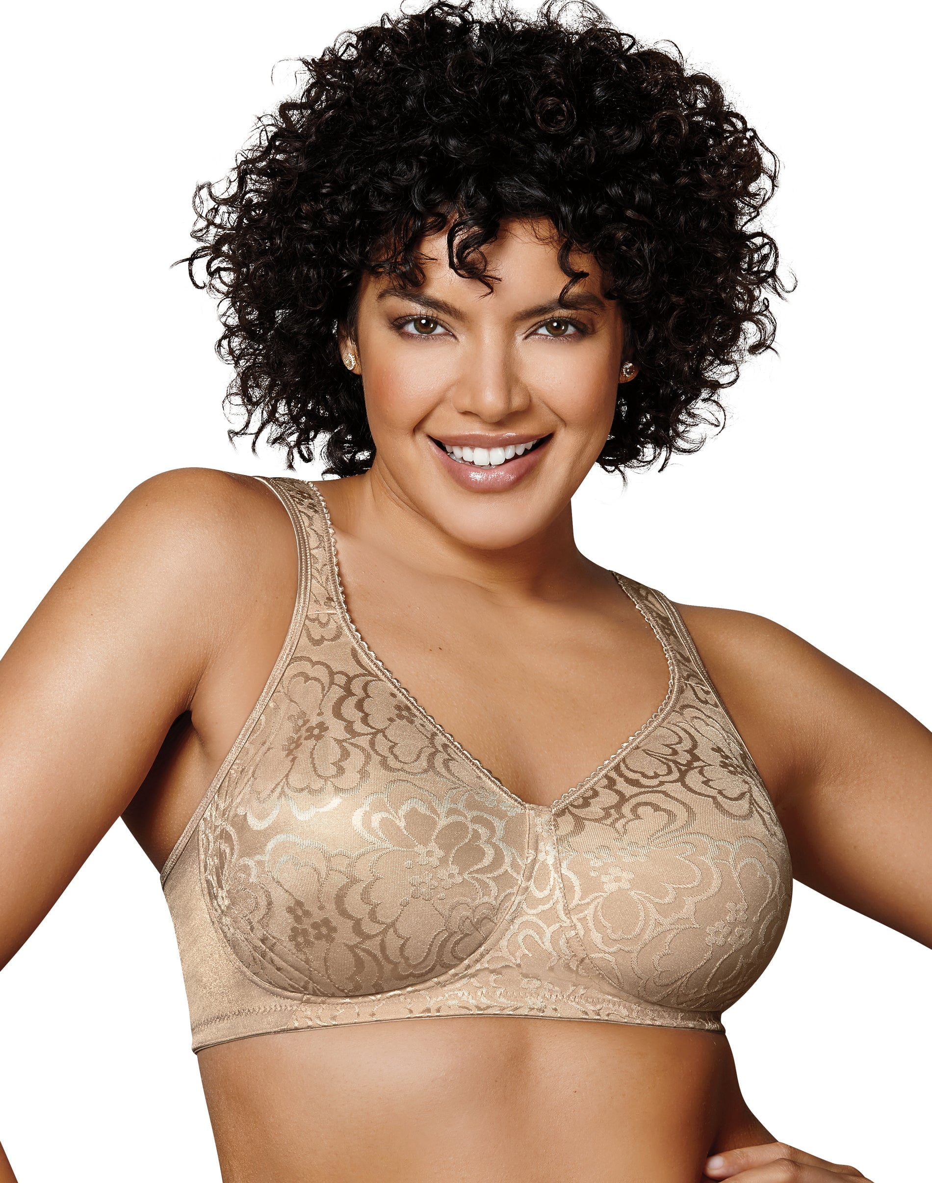 Women's Bali DF1003 Double Support Front Close Wirefree Bra (Soft Taupe  38C) 