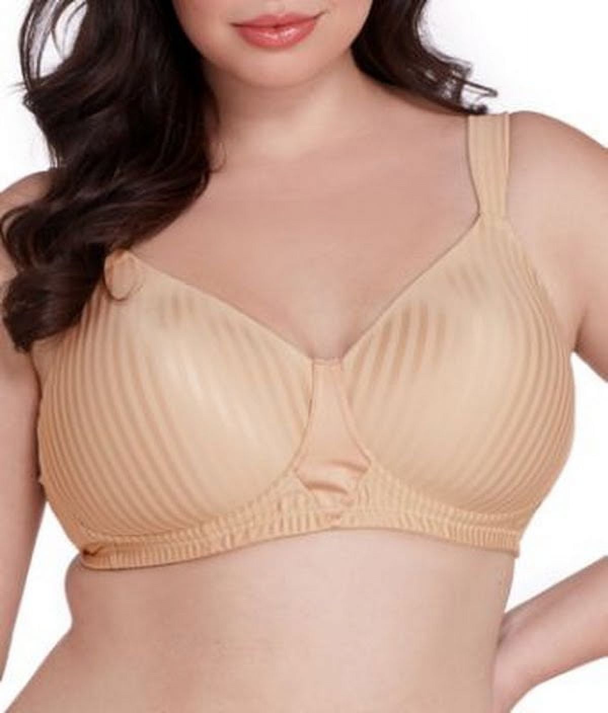 Playtex Womens Secrets All Over Smoothing Full Figure Wirefree Bra, Size  36C: 36C/Nude Stripe
