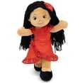 thumbnail image 1 of Playtime by Eimmie Salsa Julie 14-Inch Rag Doll with Black Hair and Red Dress, 1 of 4
