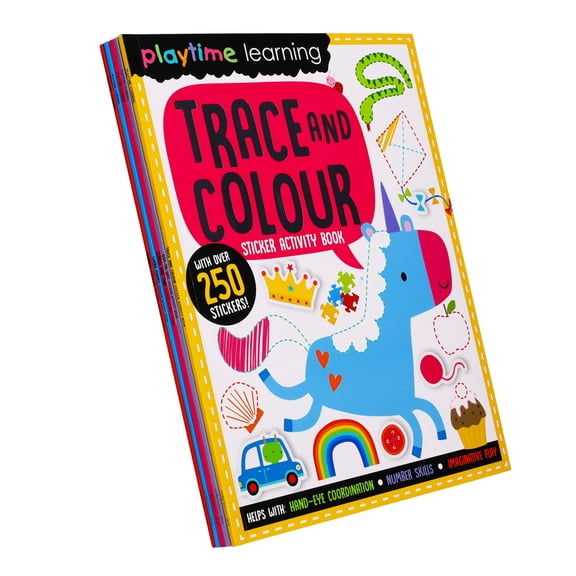 Playtime Learning Numbers Words Colours Sticker Activity 5 Books - Age 4+ - Paperback
