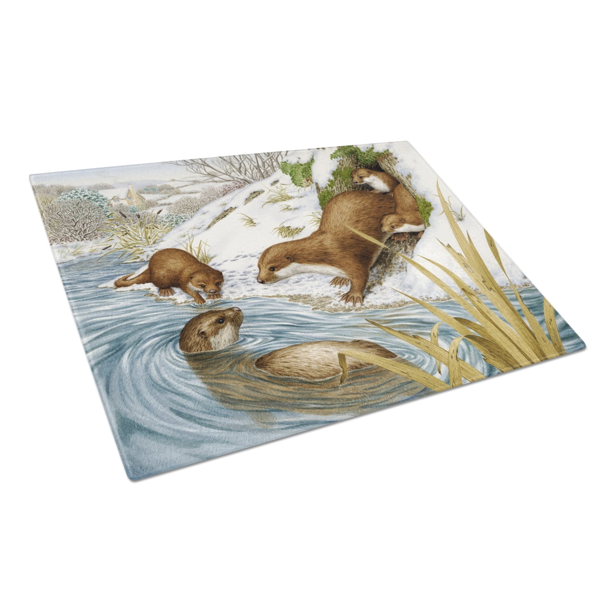 Playtime Otters Glass Cutting Board Large - Walmart.com