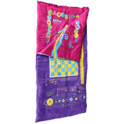 Playtime Premium Ultra-Soft Microfiber Reversible. All in 1 Kids, Toddler Sleep & Play Gaming Nap Mat / Sleeping Slumber Bag Bed Cover For Kids Daycare, Pre-School. Over35 Fun Games. Pink/Purple-Girls