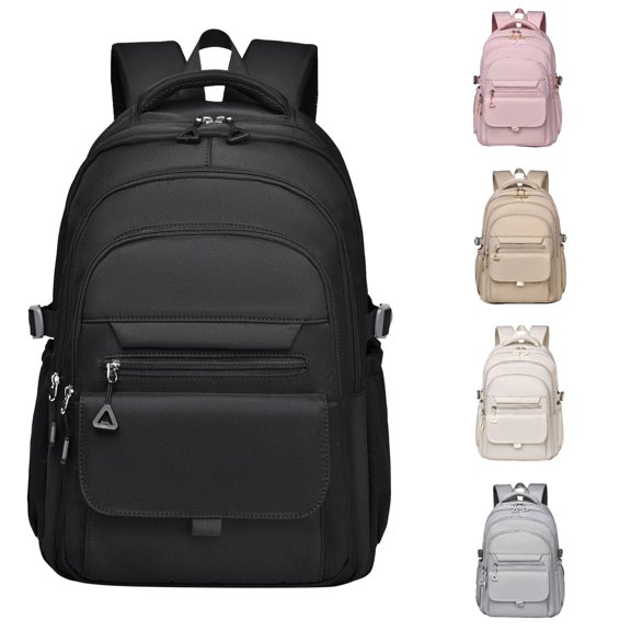 Playtopia 15.6 Inch Laptop Backpack Solid Color Polyester Daypack for Work Travel Campus Daily 1pc One Size 5 Colors