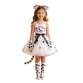 thumbnail image 1 of Playtopia Big‑Girls 5‑Piece Dalmatian Role‑Play Costume Sleeveless Tulle Dress With Matching Headband, Tail, Gloves And Socks Set Size S‑XXL, Plus Size Friendly, 1 of 4