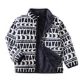 thumbnail image 1 of Playtopia Boys Fleece Jacket Geometric Trapezoid Print Full‑Zip Fall Jacket Sherpa Lined Youth Outerwear with Side Pockets 1Pc Size 140, 1 of 6