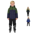 thumbnail image 1 of Playtopia Boys Winter Coat, Big‑Kids 2‑Piece Windproof Ski Jacket & Snow Pants Outdoor Fleece‑Lined Tracksuit Outfit, Nylon Fabric, Yellow,Green,Blue, Size 104‑134, 1 of 4