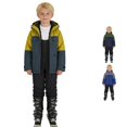 thumbnail image 1 of Playtopia Boys Winter Coat, Big‑Kids 2‑Piece Windproof Ski Jacket & Snow Pants Outdoor Fleece‑Lined Tracksuit Outfit, Nylon Fabric, Yellow,Green,Blue, Size 104‑134, 1 of 4