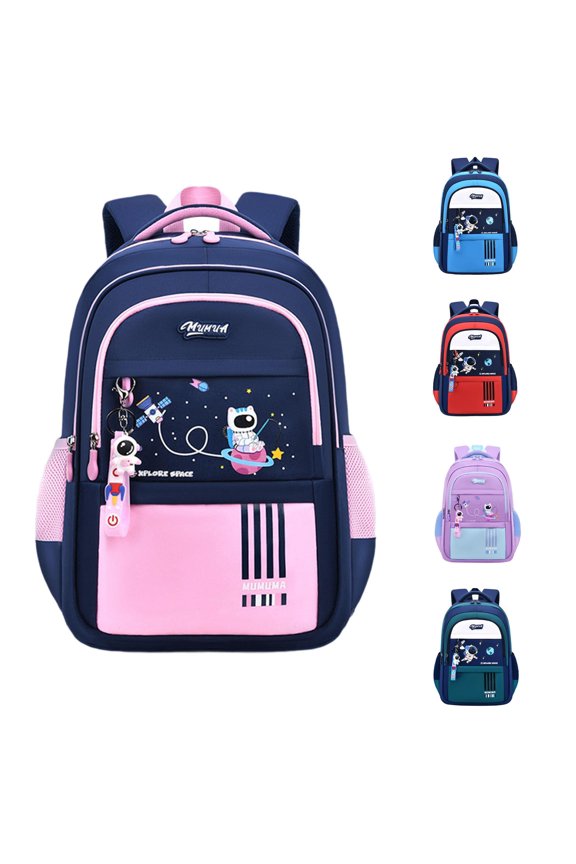 Cartoon Pattern Backpack Water-Resistant Lightweight Daypack with Inner Pocket for Campus Daily 1pc One Size 5 Colors
