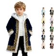thumbnail image 1 of Playtopia Jackets For Boys Boys Winter Coat Hooded FleeceâLined Cloak Long Embroidered OpenâFront Boys Outerwear 1 Piece Sizes 110 120 130 140 150 160, 1 of 4