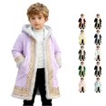 thumbnail image 1 of Playtopia Jackets For Boys Boys Winter Coat Hooded FleeceâLined Cloak Long Embroidered OpenâFront Boys Outerwear 1 Piece Sizes 110 120 130 140 150 160, 1 of 4