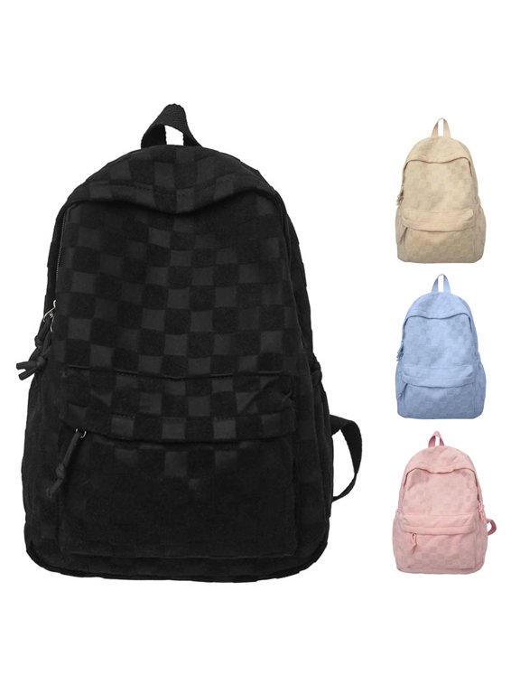 Korean Style Minimalist Backpack Large Capacity Versatile Nylon Daypack for Daily Use 1pc 4 Colors
