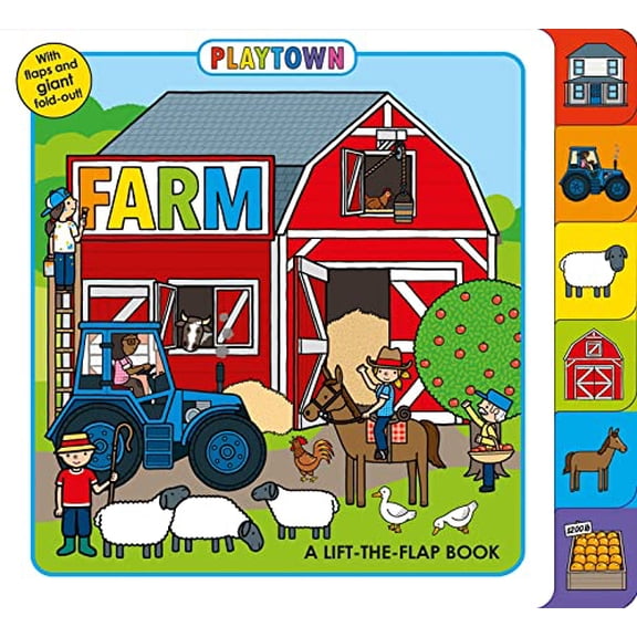 Pre-Owned Playtown: Farm: A Lift-the-Flap Book, 9780312519599, 0312519591, Paperback, Ltf Brdbk edition