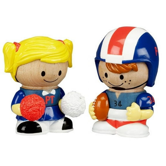 Playtown Figure 2-Pack, Football Player and Cheerleader
