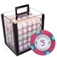 thumbnail image 1 of Playzaic 1000-piece Acrylic Milano Poker Chip Case - 10-gram Real Clay Set, 1 of 1