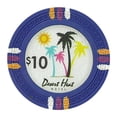 thumbnail image 1 of Playzaic 13.5-gram Desert Heat Poker Chips (50-pack) Heavy Clay Composite Set ($10 Blue), 1 of 5