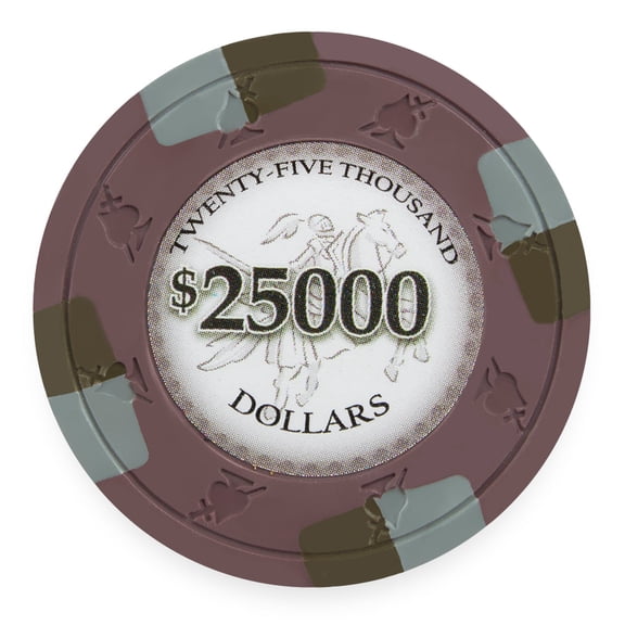 Playzaic 13.5-gram Poker Knights Poker Chips (50-pack) Premium Composite ($25,000 Brown)