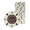 thumbnail image 1 of Playzaic Jupiter Club 43mm Oversize Poker Chips (25-pack) - Real Casino Clay - $1 White, 1 of 4