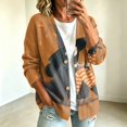 thumbnail image 1 of Playzo Women's Cropped Cardigan Open-Front V-Neck Long Sleeve Button-Detail Casual Lightweight Outerwear with Halloween Print for Spring Fall Holiday Parties and Everyday Wear White_#10020, 1 of 1