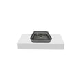 thumbnail image 1 of Plaza 15" Square Decorative Black Vessel Glass Sinks With 36" White Base, 1 of 7