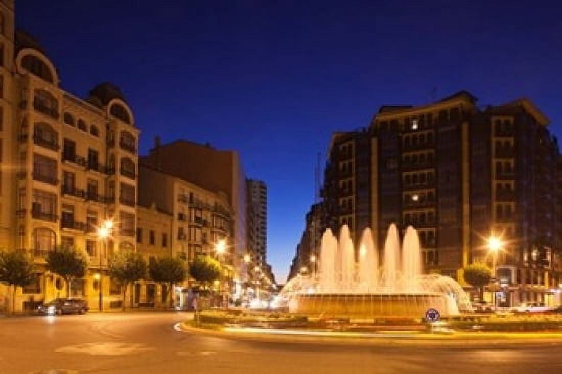 Plaza Alferez Provisional Logrono Spain Canvas Art - Walter Bibikow DanitaDelimont (19 x 12)