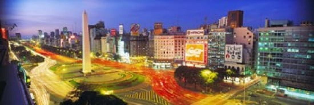 Plaza De La Republica Buenos Aires Argentina Canvas Art - Panoramic Images (18 x 6)
