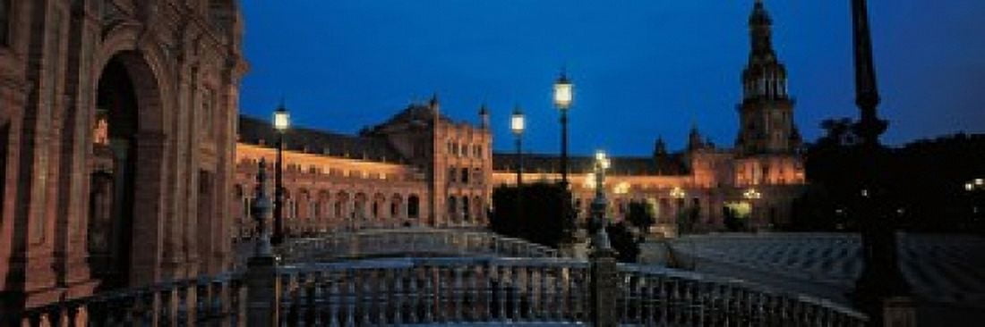 Plaza Espana Seville Andalucia Spain Canvas Art - Panoramic Images (36 x 12)