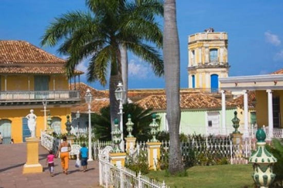 Plaza Mayor Trinidad UNESCO World Heritage site Cuba Canvas Art - Keren Su DanitaDelimont (19 x 12)